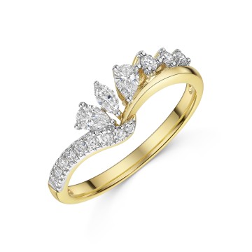 18ct Yellow Gold 0.50ct Diamond Fancy Band