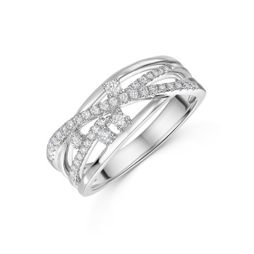 Platinum 0.30ct x/o Mix Cut Fancy Diamond Band