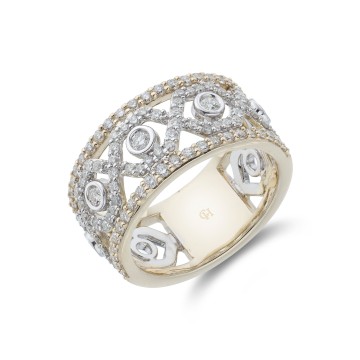 18ct Rose Gold 0.25ct Diamond Claw Eternity Ring