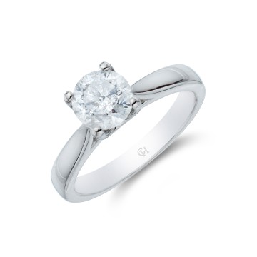Platinum Brilliant Cut 1.00ct Diamond Solitaire Ring