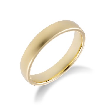 9ct Yellow Gold Heavy Court 4mm Wedding Ring