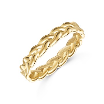 9ct Yellow Gold 4mm Celtic Style Wedding Ring