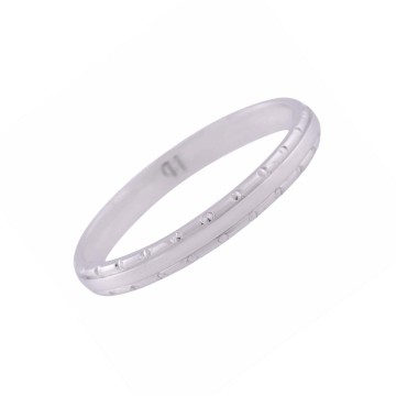 9ct White Gold Fancy Patterned Wedding Band 2.5mm