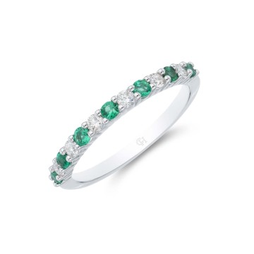 18ct-white-gold-7x-0-03ct-round-brilliant-cut-emerald-and-0-18ct-diamond-eternity-ring