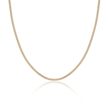 9ct yellow gold gents 16' curb chain