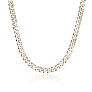 9ct Yellow Gold Gents 20' 9.65mm Curb Chain Necklace