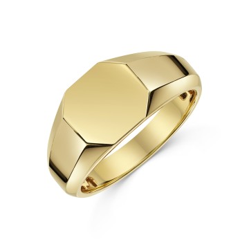9ct Yellow Gold Gents Signet Ring