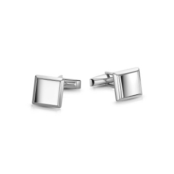 Silver Square Mens Cufflinks