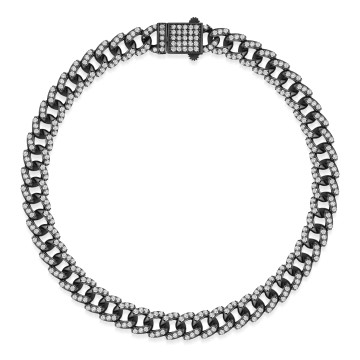 Silver Cubic Zirconia Curb Style Bracelet
