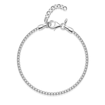 Silver Herringbone Gents Bracelet