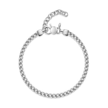 Silver Curb Gents Bracelet