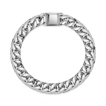 Silver Curb Chain Gents Bracelet