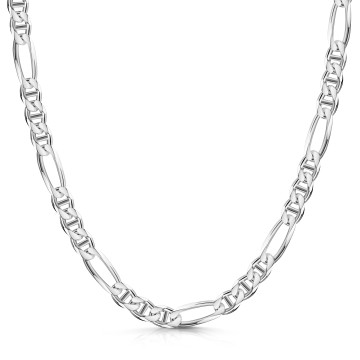 Sterling Silver 5.5mm Figaro Rambo Chain