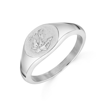 Freedom | Silver Gents Swallow Signet Ring