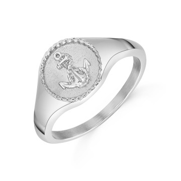The Anchor | Silver Gents Anchor Signet Ring