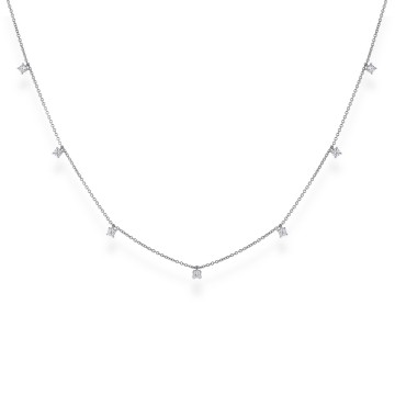 18ct White Gold Brilliant Cut 0.30ct Diamond Necklace