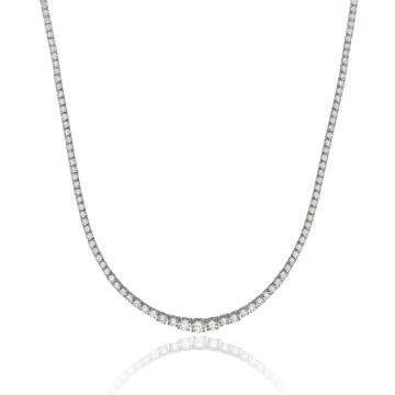 18ct White Gold Brilliant Cut 16.00ct Diamond Necklet