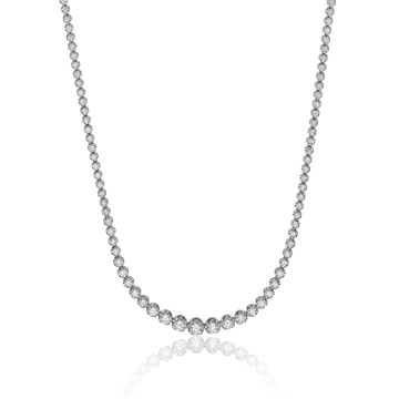 18ct White Gold Brilliant Cut 13.00ct Diamond Necklet