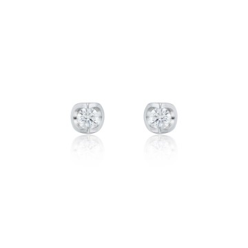 18ct White Gold Brilliant Cut 0.15ct Diamond Stud Earrings