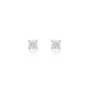 18ct White Gold Brilliant Cut 0.25ct Diamond Stud Earrings
