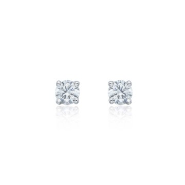 18ct White Gold Brilliant Cut 0.33ct Diamond Stud Earrings
