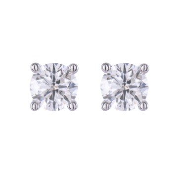 18ct White Gold Brilliant Cut 1.00ct Diamond Stud Earrings