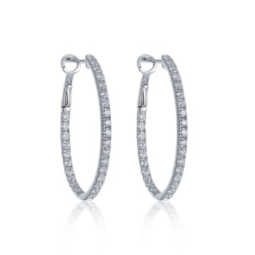 18ct White Gold Brilliant Cut 1.49ct Diamond Earrings