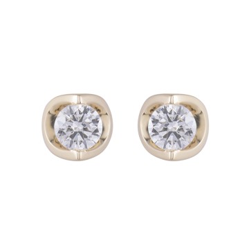 18ct Yellow Gold 0.40ct Round Brilliant Diamond Earrings