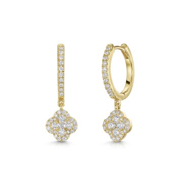 9ct Yellow Gold Round Brilliant 0.60ct Diamond Earrings