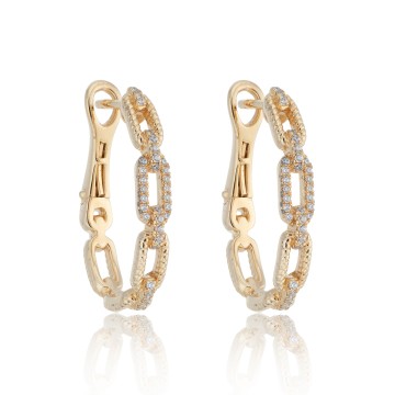 9ct Yellow Gold Brilliant Cut 0.23ct Diamond Hoop Earrings