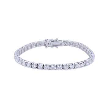 18ct White Gold Brilliant Cut 5.00ct Diamond Tennis Bracelet