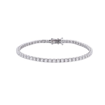 18ct White Gold 2.00ct Round Brilliant Cut Diamond Bracelet