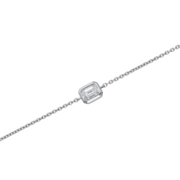 18ct White Gold 0.30ct Solitaire Diamond Bracelet