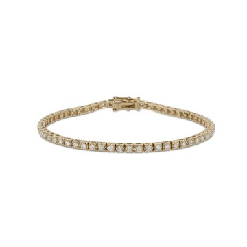 18ct Yellow Gold Round Brilliant Cut 2.00ct Diamond Bracelet