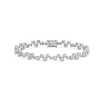 9ct White Gold Round Brilliant 2.40ct Diamond Bracelet