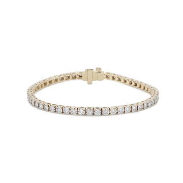 9ct Yellow Gold Brilliant Cut Diamond 2.00ct Tennis Bracelet