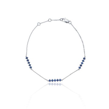 9ct White Gold 0.45ct Sapphire Bracelet