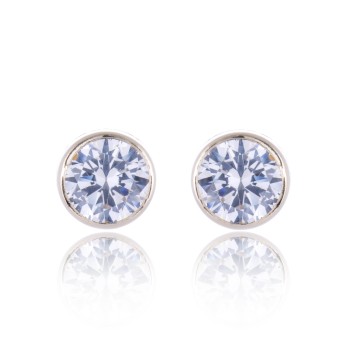 9ct Yellow Gold Brilliant Cut Cubic Zirconia Stud Earrings