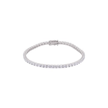 9ct White Gold Cubic Zirconia Bracelet