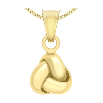 9ct Yellow Gold Plain Knot Pendant