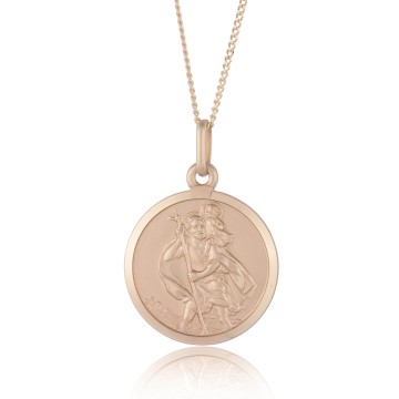 9ct Yellow Gold St Christopher Pendant