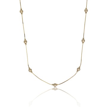 9ct Yellow Gold Mini Ball Necklace