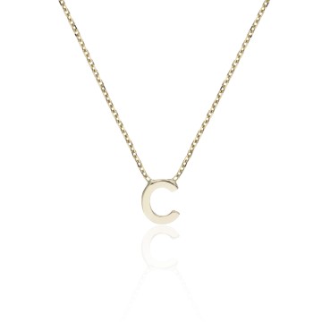 9ct Yellow Gold  'C' Letter Necklace
