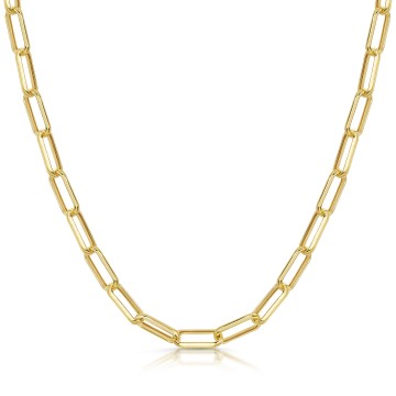 9ct Yellow Gold 20" Paper Chain Necklet