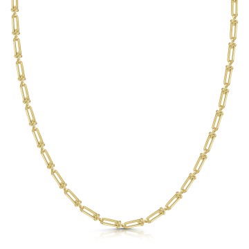 9ct Yellow Gold 18 Inch Mini Industrial Chain Necklet