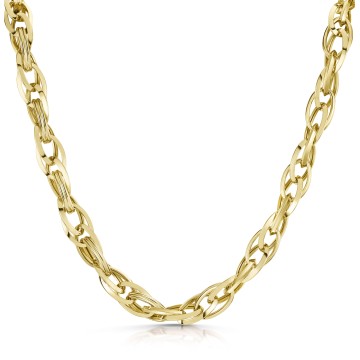 9ct Yellow Gold Fancy Link Necklet