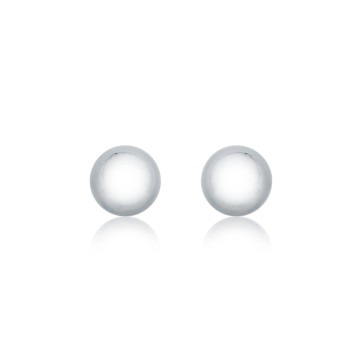9ct White Gold Ball Stud Earrings