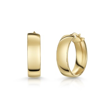 9ct Yellow Gold 15mm Hoop Earrings