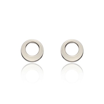 9ct Yellow Gold Circle Stud Earrings