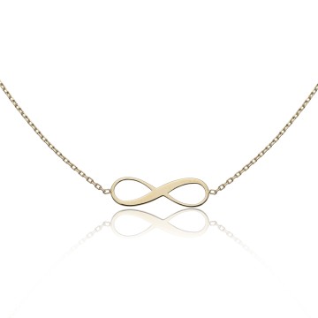 9ct Yellow Gold Fine Infinity Bracelet